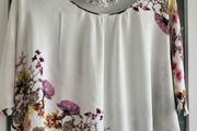 M&amp;S INDIGO floral top Sz 8 ( Fit 8-10UK)