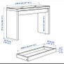 Ikea malm dressing table with glass top Image 3
