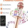 MULTIPLE COLOURS AVAILABLE Microphone for Kids Adults, Wireless Bluetooth Microphone with Flashing Colorful LED Lights Portable Speaker Karaoke Machine, Home KTV Player Support Android & iOS Devices for Party Singing Image 10