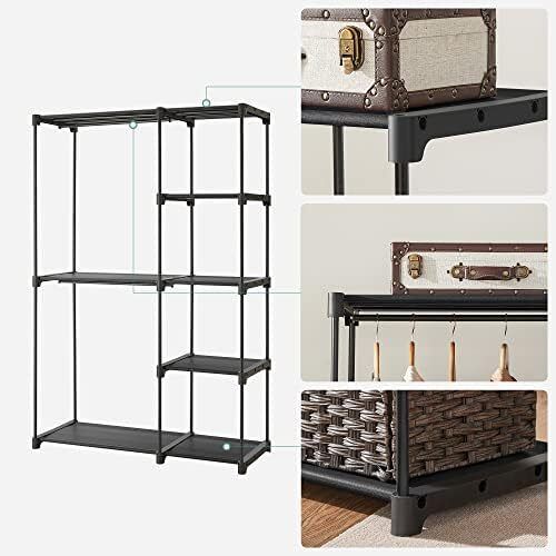 Freestanding Wardrobe, Foldable Closet, Coat Rack with Clothes Rails