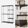 Freestanding Wardrobe, Foldable Closet, Coat Rack with Clothes Rails Image 6