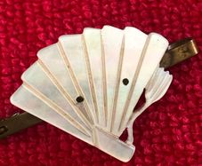 1920's antique mother of Pearl brooch