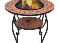 main image for ad Mosaic Fire Pit Table Terracotta 68 cm Ceramic