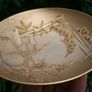 Vintage 24k Gold Plated Japanese Miniature Dish 5" Image 4
