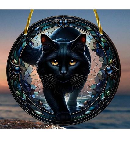 Witchy Cat - house decoration - nice gift + other designs available