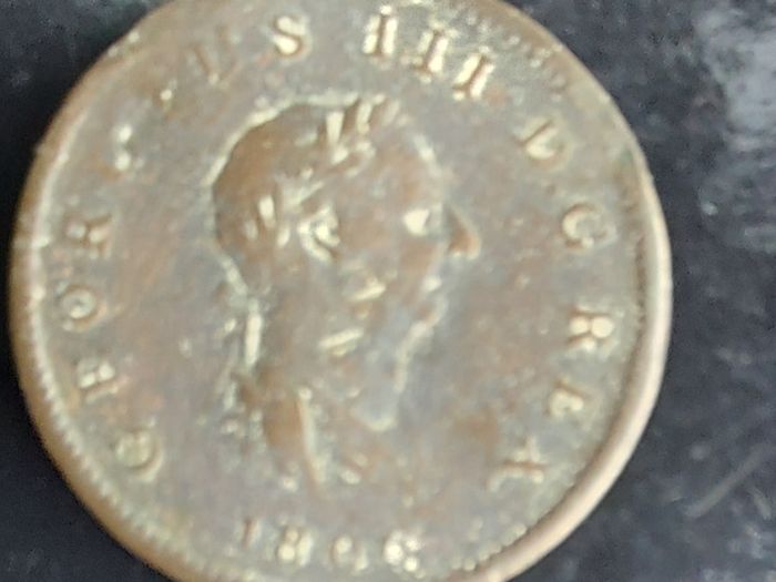 England  1806 George 3rd Half Penny  Coin Fine condition