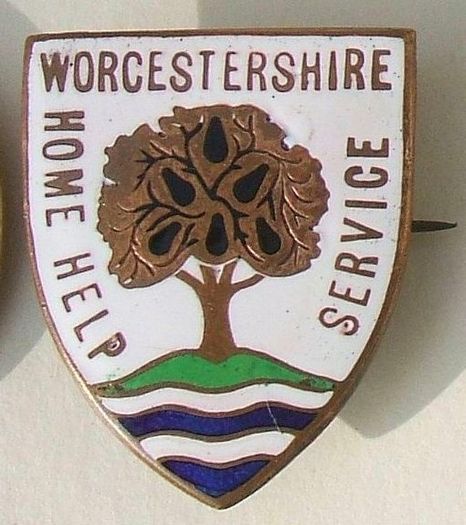 Worcestershire Home Help Service - council employee's/volunteer worker's enamel badge