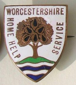 Worcestershire Home Help Service - council employee's/volunteer worker's enamel badge