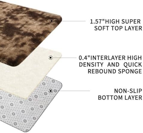 Sour Lemon Rugs Living Room 200x300cm, Coffee Area Rugs for Bedroom, Washable Anti Slip Extra Large Shaggy Soft Rug Fluffy Modern Floor Carpets Mat Beside Carpet for Kids Living Room