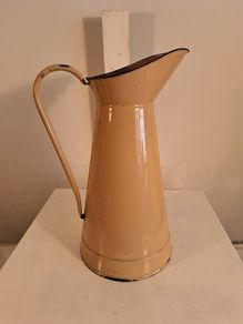 Tall Enamel Water Pitcher