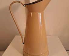Tall Enamel Water Pitcher