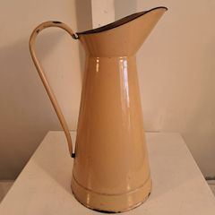 Tall Enamel Water Pitcher