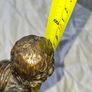 Bronzed Winged Cherub putto open seashell or leaf-shaped vessel with a scorpion like tail. Image 10