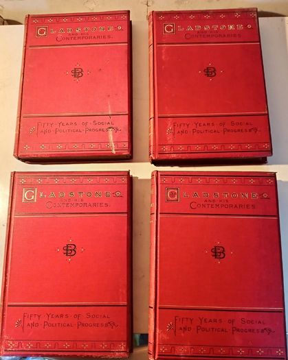 Gladstone Blackie And Son Antique Bookset Four Volumes