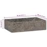 Sink 45x30x12 cm Marble High Gloss Grey Image 3