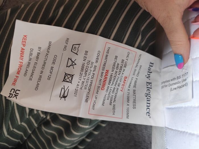 FREE cot mattress