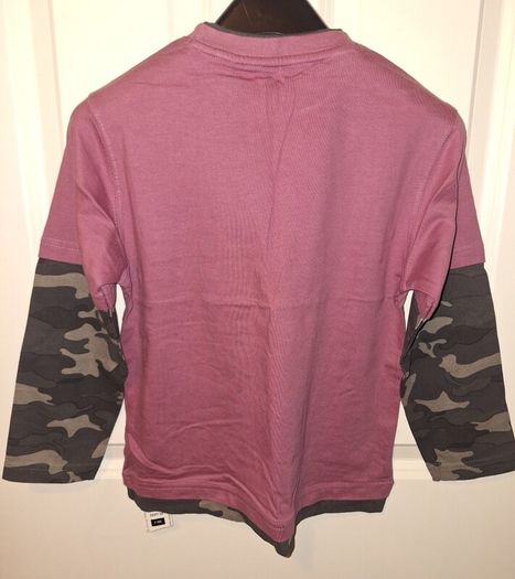 SALE!  Purple Long-Sleeve Top with Camo Details