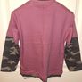 SALE!  Purple Long-Sleeve Top with Camo Details Image 2