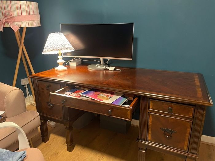 home office storage desk vintage style