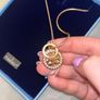 Newbridge Sliver Rose Gold Necklace Pendant Lotus Flower Image 3