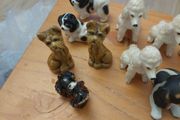 Collection of small ceramic dogs