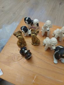 Collection of small ceramic dogs