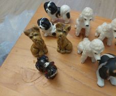 Collection of small ceramic dogs