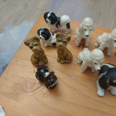 Collection of small ceramic dogs