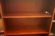 Wooden bookcase shelf, brown