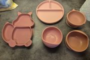 Baby feeding silicone bowls
