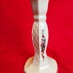 Candlestick Winter Rose , Belleek Pottery