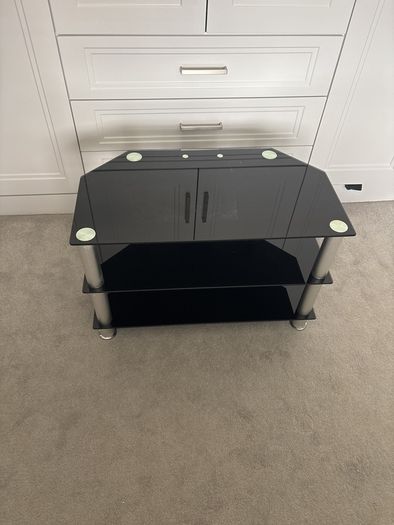 Glass tv stand