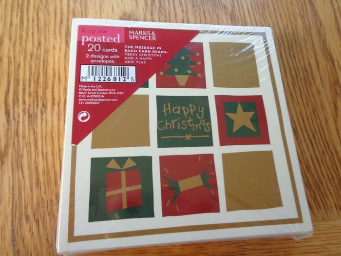 M&S Christmas Cards x 20 for Sale