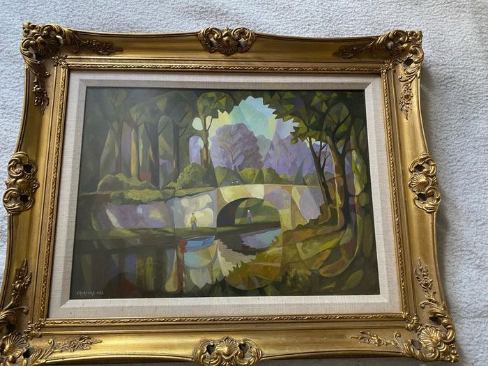 Oil on canvas painting signrd and dated 1988 by Tom MCASSEY is an artist born in the 20th century.