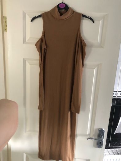 Boohoo high neck midi dress
