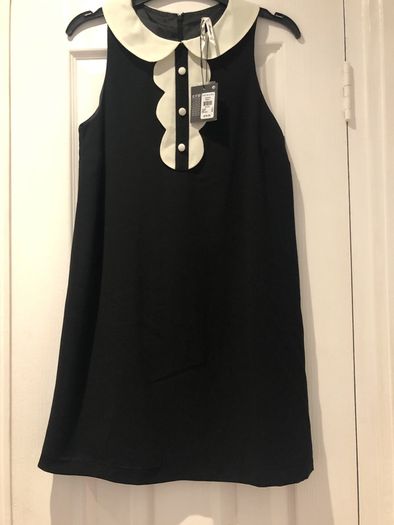 Black Dress white insert BNWT