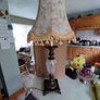 Large Tall Elegant Table Lamp And Shade In Working Order. Image 9