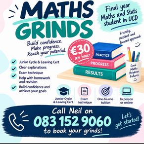 Maths grinds available online or in person