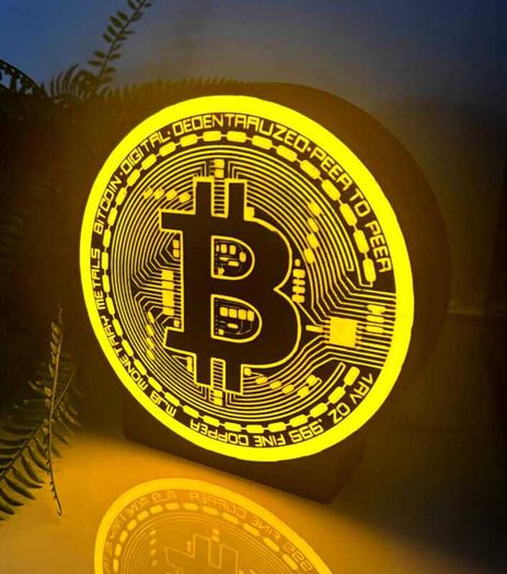 Bitcoin LED Lamp Decorative Lighting for Crypto Enthusiasts