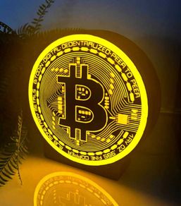 Bitcoin LED Lamp Decorative Lighting for Crypto Enthusiasts