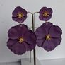 Aubergine & Gold Double Drop Primrose Earrings Image 5