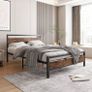 Double Bed Frame with Wooden Headboard Image 6