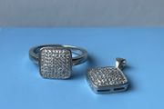 Bautiful silver pendant and ring set