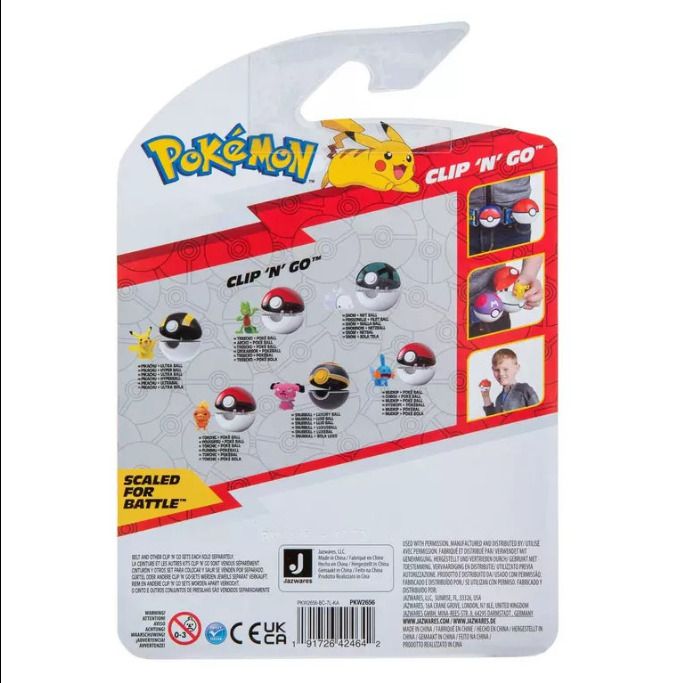 BRAND NEW Pokemon Clip N Go Snubbull and Luxury Ball