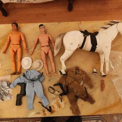 Vintage  Lone Ranger, Silver & Tonto Figures, Gabriel Toys, Marx Toys.