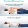 Memory Foam Mattress Topper, Pressure Relief Mattress Topper for Back Pain, Gel Infused Foam (MULTIPLE SIZES, SEE DESCRIPTION) Image 3