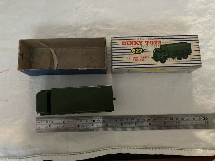 Dinky 622. 10-ton army truck. In box. Both excellent condition.