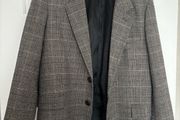 Zara grey check print blazer size M
