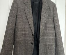 Zara grey check print blazer size M