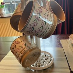 Nicholas Mosse new large lavender mugs land a new cream cast iron mug holder